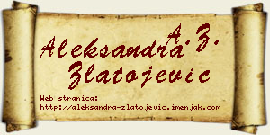 Aleksandra Zlatojević vizit kartica